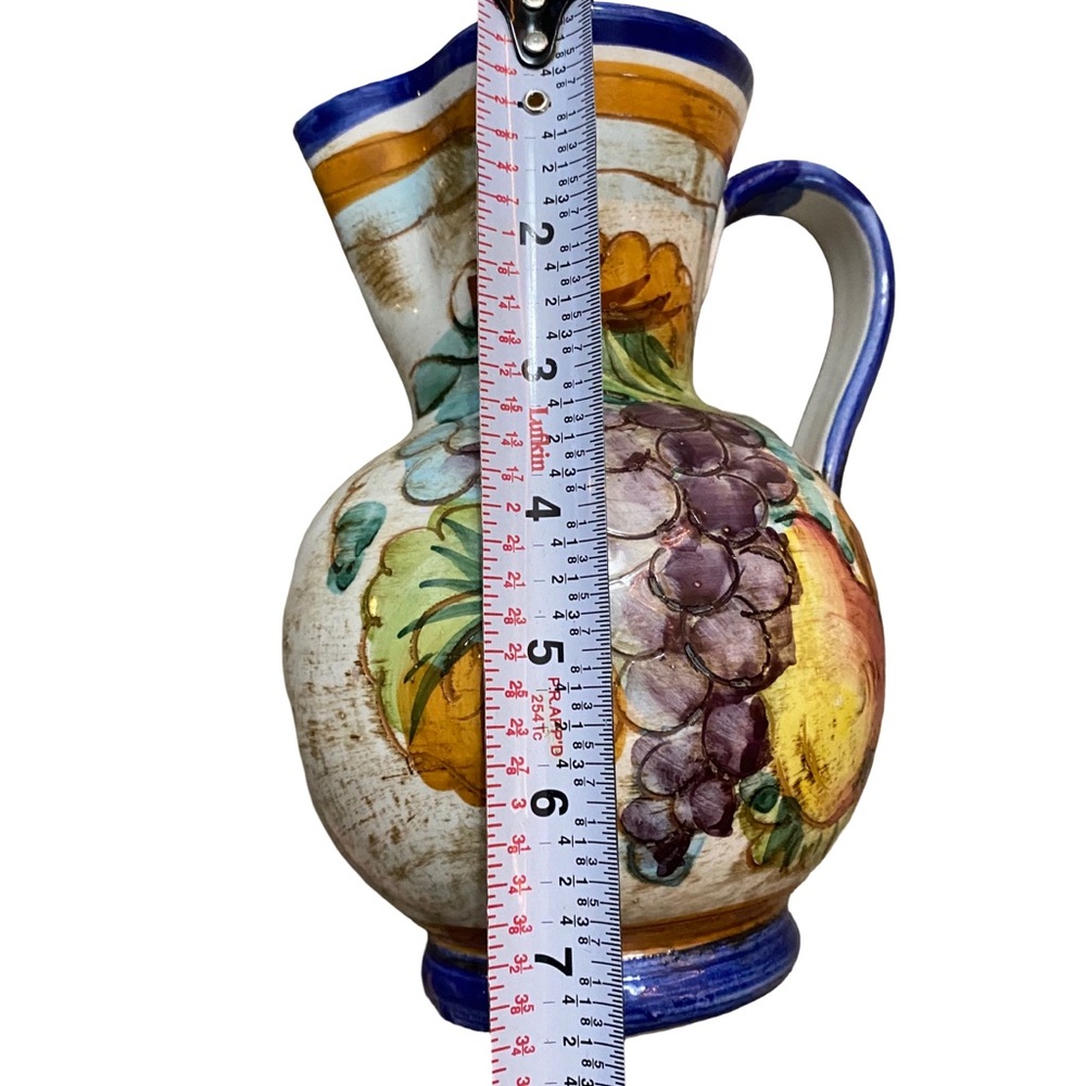 Handmade Ceramic Antipasti Pitcher Hand Painted Made In Italy - Picture 1 of 6